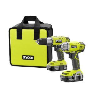 18-Volt ONE+ Lithium-Ion Cordless Drill/Driver and Impact Driver Combo Kit with (2) 1.3 Ah Batteries, Charger, and Bag