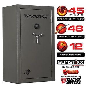 Winchester Safes 48 Long Gun 17.1 cu. ft. Electronic Lock Gun Safe, 45 Min. Fire Rating, GunStiXX Included, Slate at Tractor Supply Co