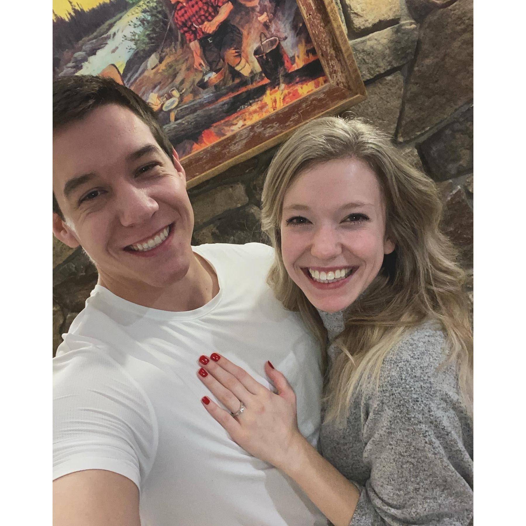 Right after he popped the question in Estes Park! 💍