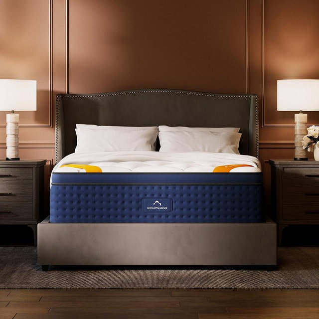 DreamCloud Premier Rest 14" Queen Mattress - Luxury Hybrid Memory Foam - 365 Night Trial - Premium Pressure-Relieving Layers - Forever Warranty - Mattress in a Box - Medium-Firm