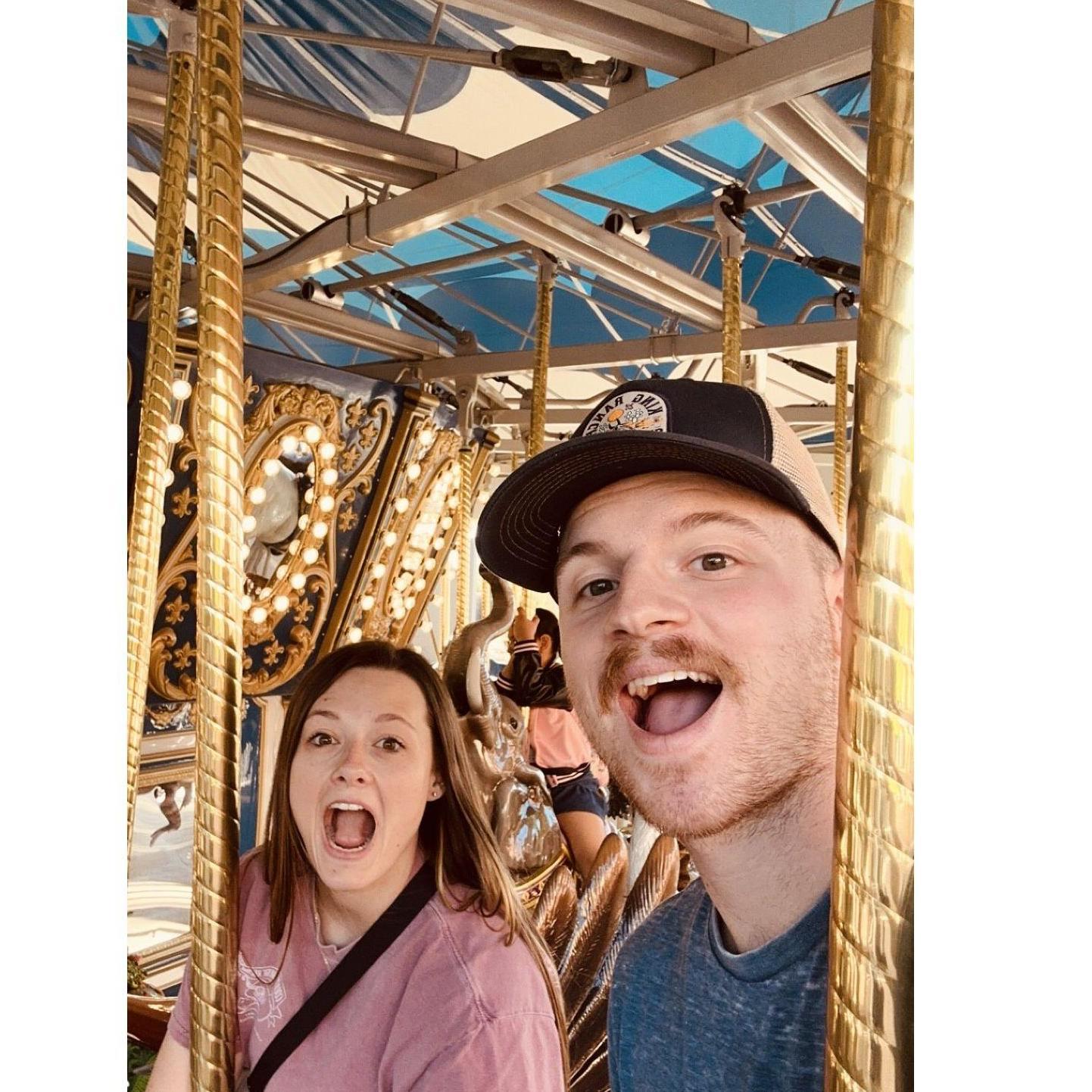 You're never too old to hop on a carousel.