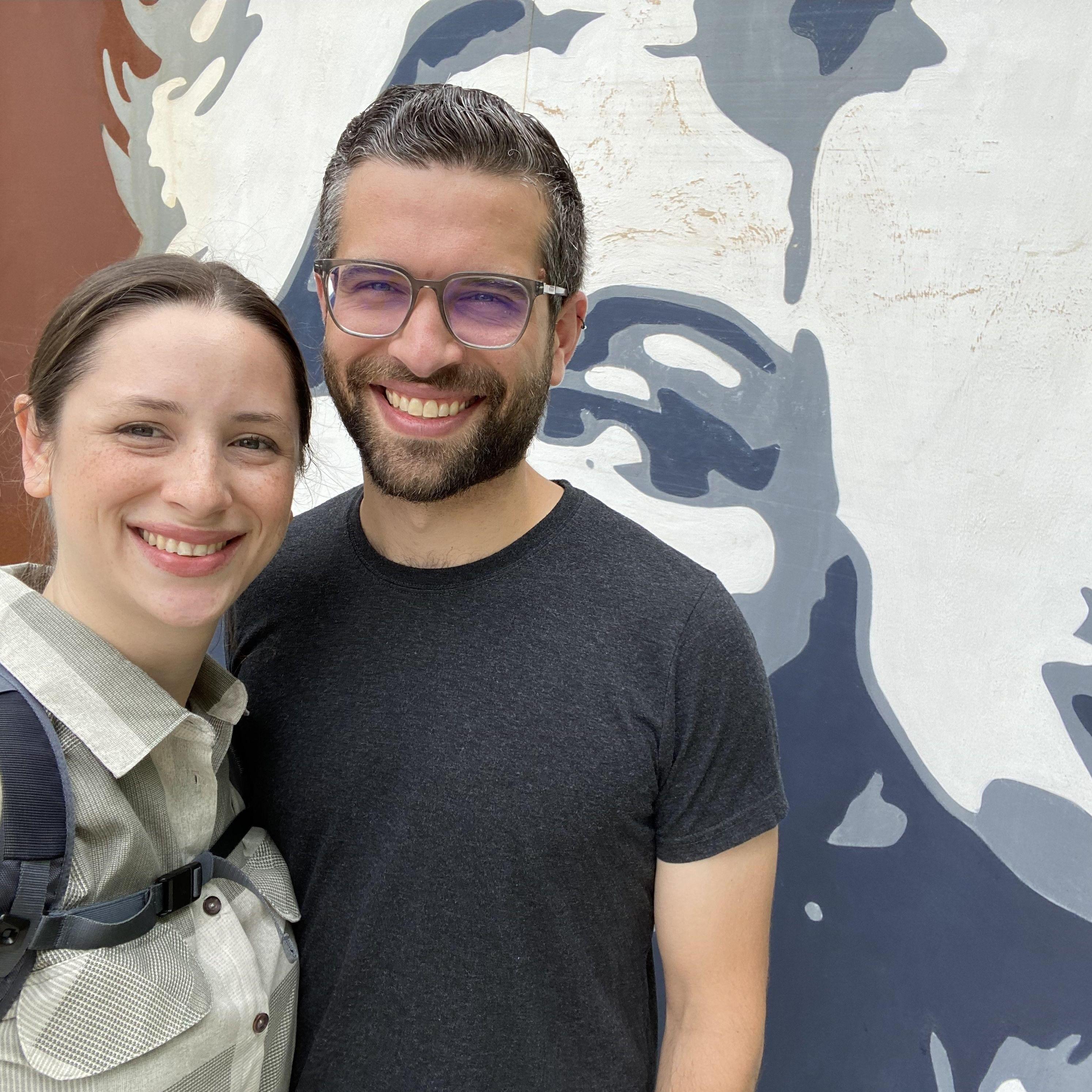 They plan to be wed in small civil ceremony on April 27th 2025 in Chicago, just on the other side of this Dolly Parton mural.