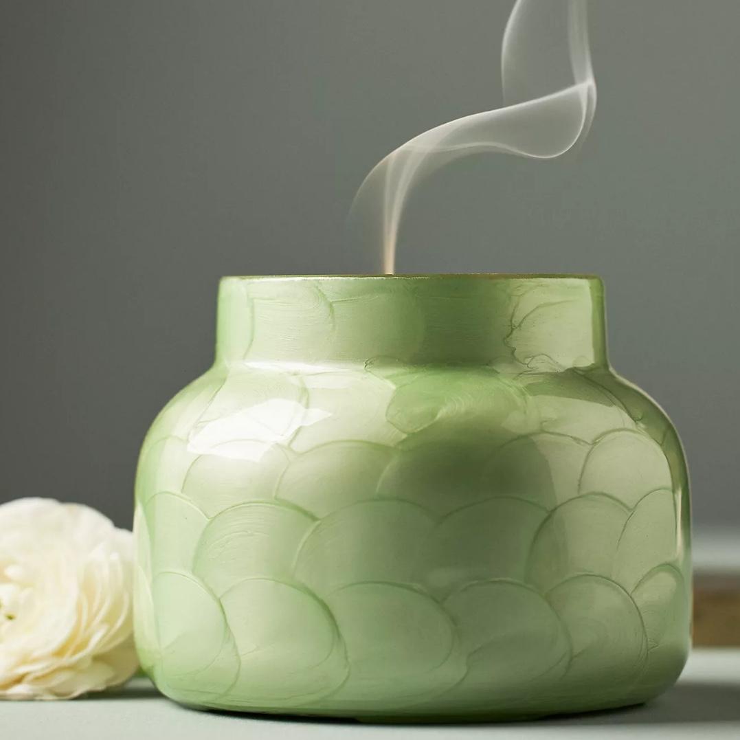 Capri Blue Volcano Green Capiz Jar Candle
