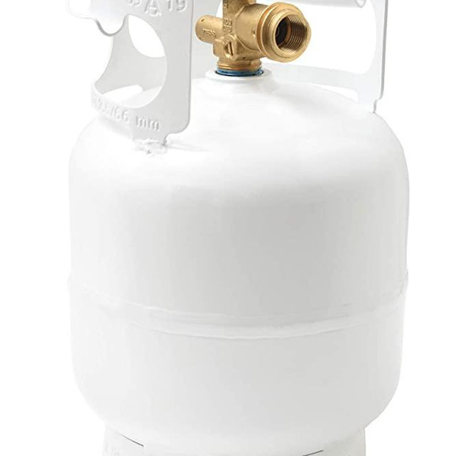 Flame King YSN5LB 5 Pound Propane Tank Cylinder, Great for Portable Grills, Fire Pits, Heaters and Overlanding, White