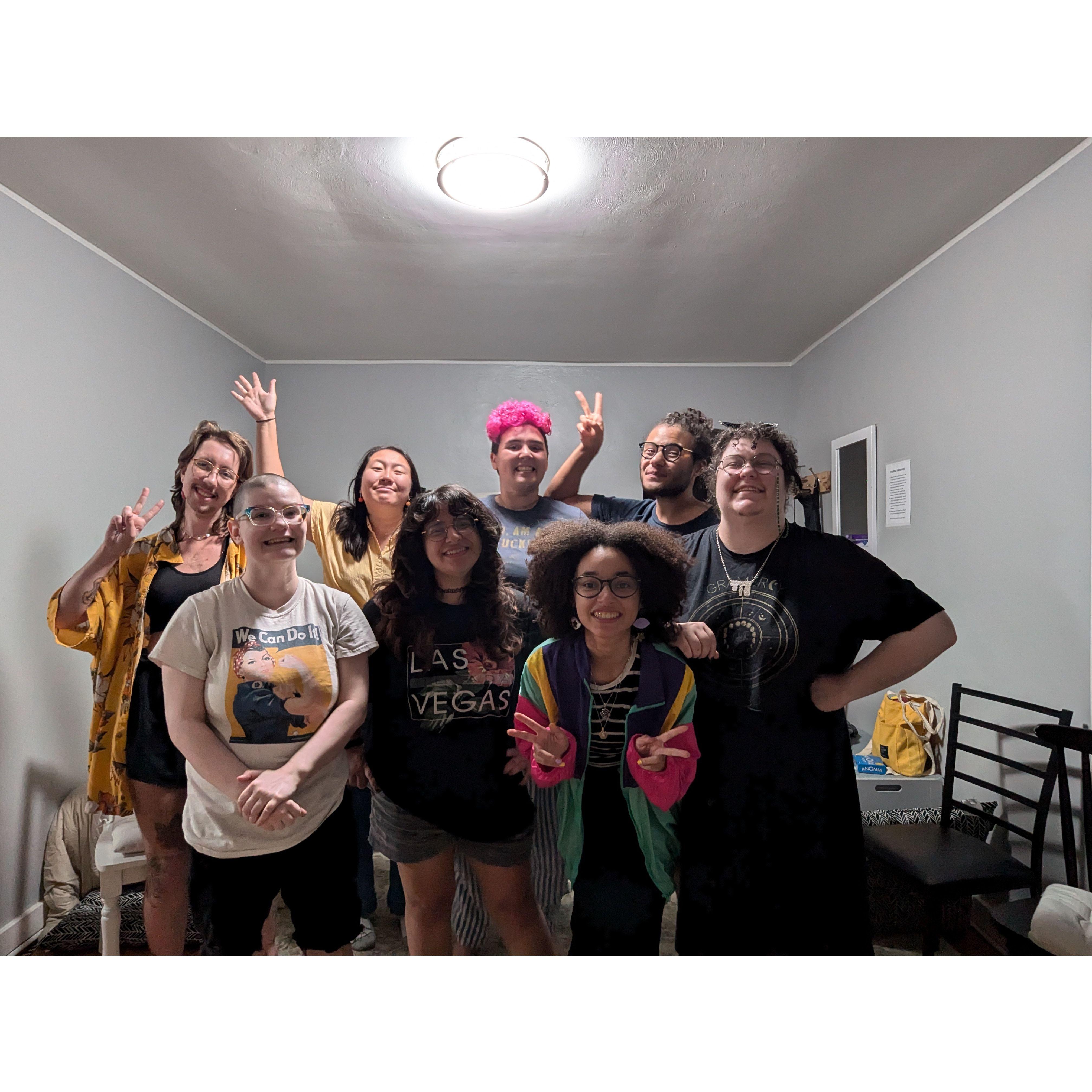 The largest gathering of the 10 Best Friends Including Ourselves to date. 7 of us (+1 Bonus Friend) We hosted a dinner party in a Pittsburgh Airbnb.