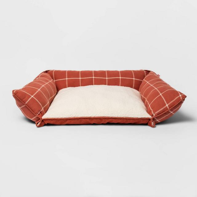 Rectangular Pillow Couch Plaid Dog Bed - M - Boots & Barkley™