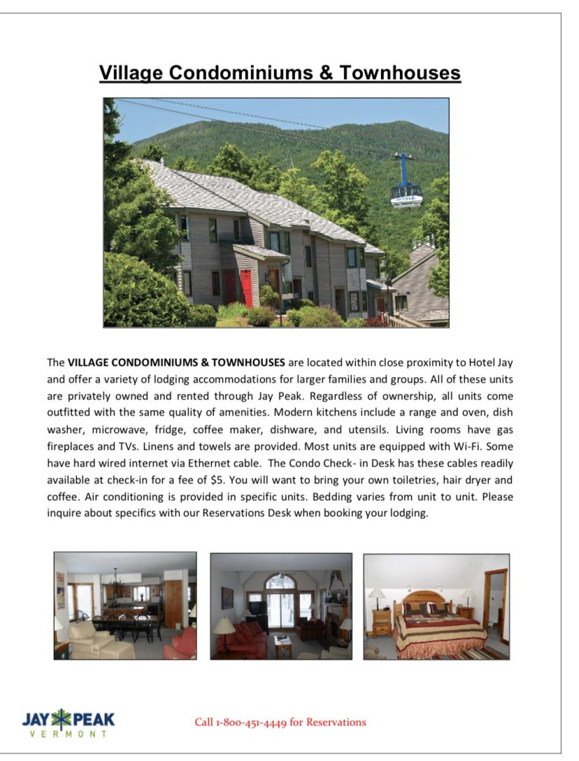 Lodging and booking information: The Village Condominiums and Townhouses