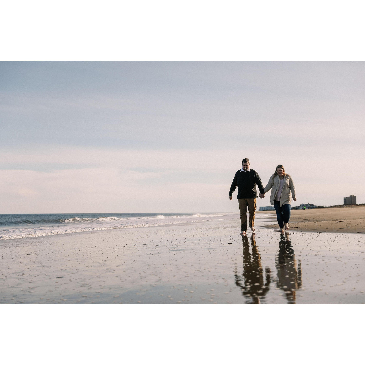 February 8th 2020. Our Engagement Shoot.
Yes it was very cold out. No we did not mean to get our feet wet. We were done after this shot, couldn't feel our toes!