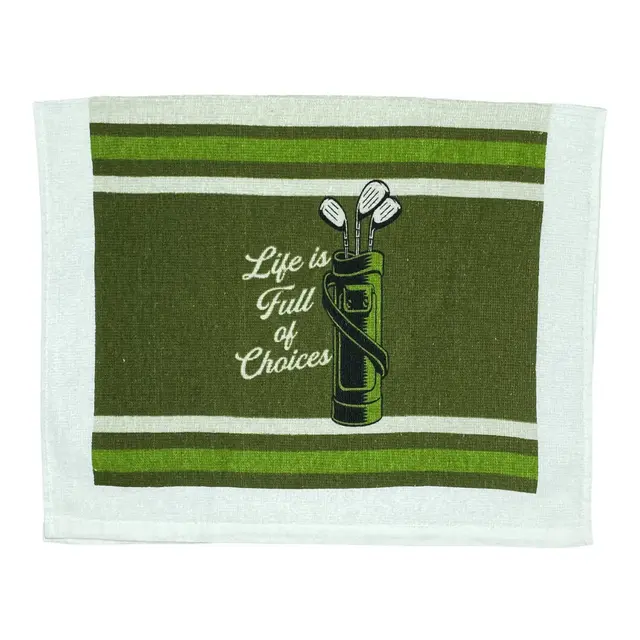 Life Is Full Of Choices Funny Golfing Club Tea Towel - Crazy Dog Tea Towel Life Full Of
