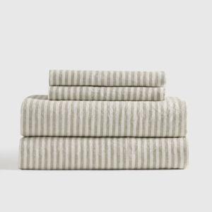 Striped European Linen Sheet Set - Queen