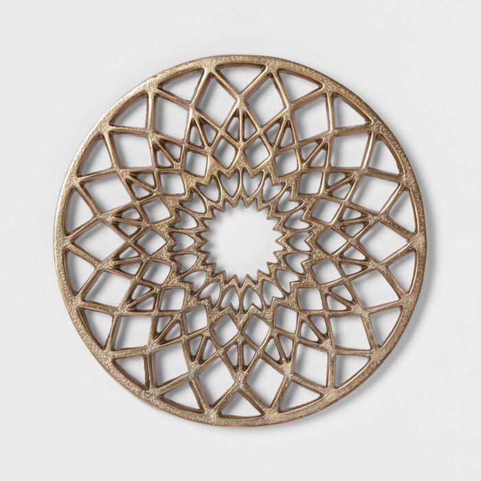 Cravings by Chrissy Teigen 8.5" Round Aluminum Trivet - Gold