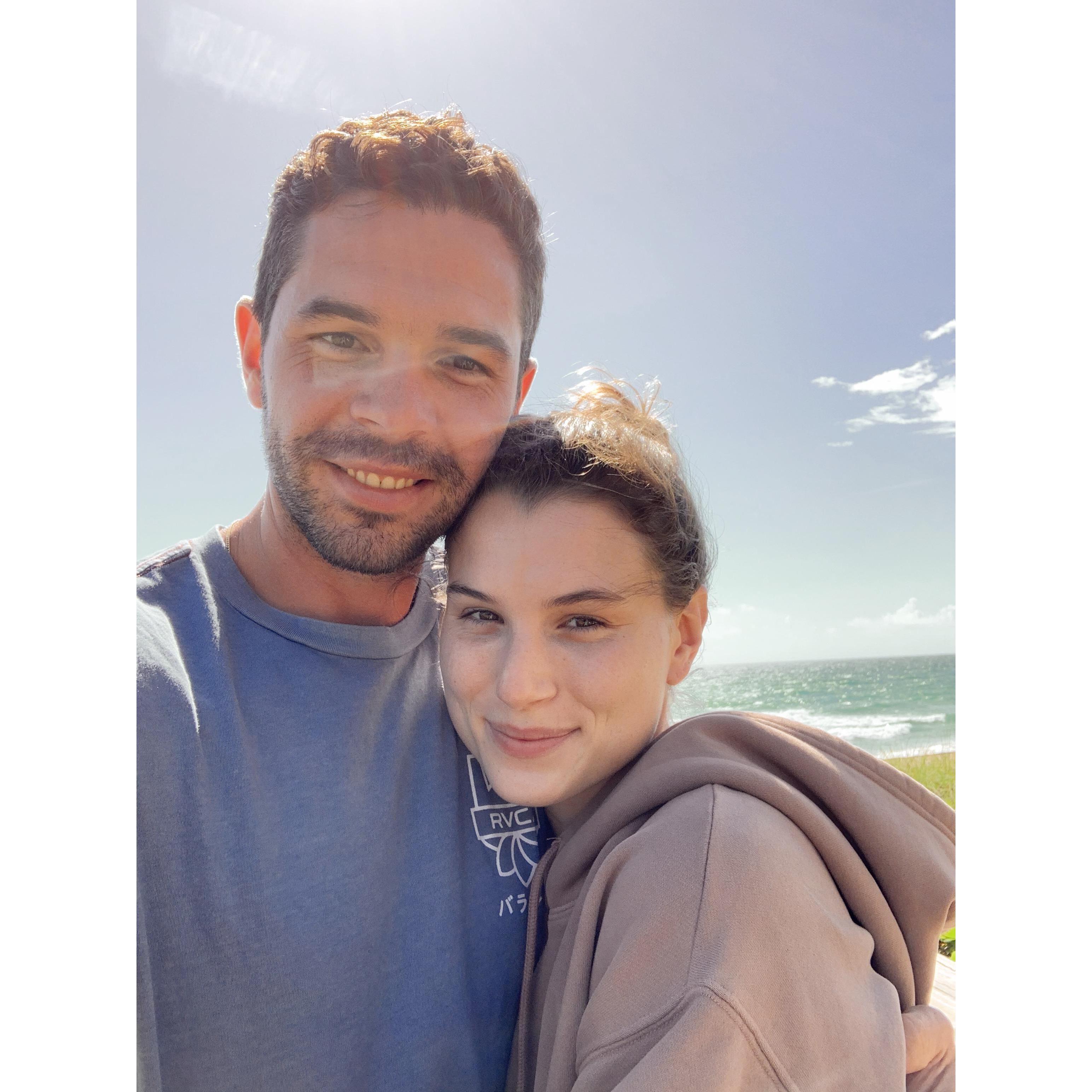 This was our first surf together! This was when we also discovered that he's way more tan than me. And we both share a love for all things Ocean.