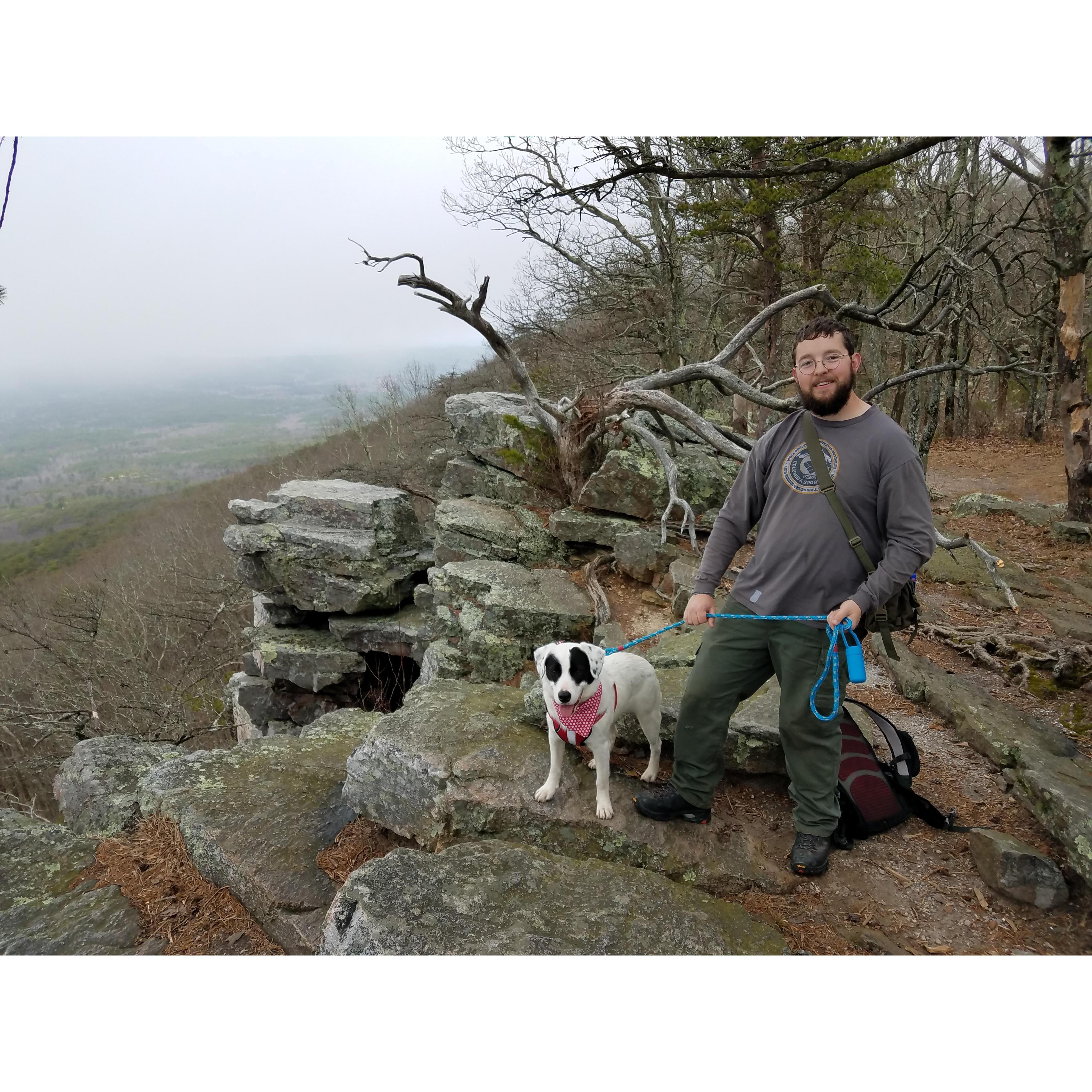 Our first hike with Pippin at Cheaha State Park!