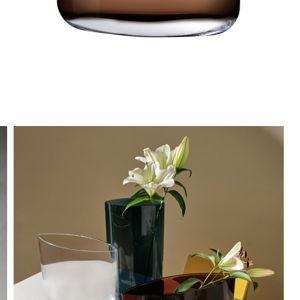 NUDE GLASS - Blade Vase Wide Caramel