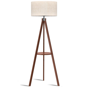 LEPOWER Tripod Floor Lamp (Brown)