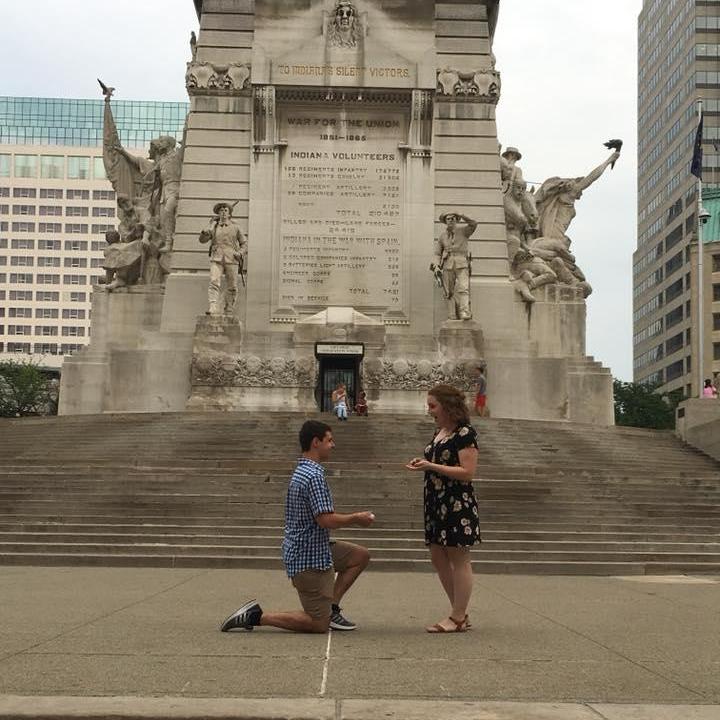 The proposal - 7/23/2018 at the Soldiers and Sailors Monument in Indianapolis, IN