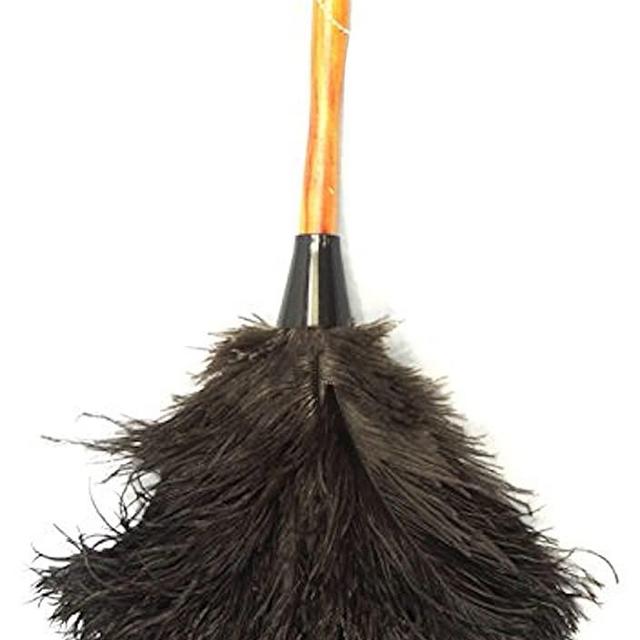GM Royal Ostrich Feather Duster (Mini Duster MG04 (14"), Black)