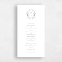 White Wedding Menu - Lenora