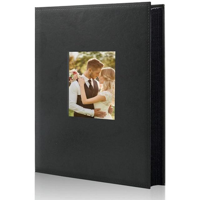 Artmag Photo Album 4x6 300 Photos, Large Capacity for Wedding Family Leather Cover Picture Albums Holds 300 Horizontal 4x6 Photos (300 Pockets, Black)