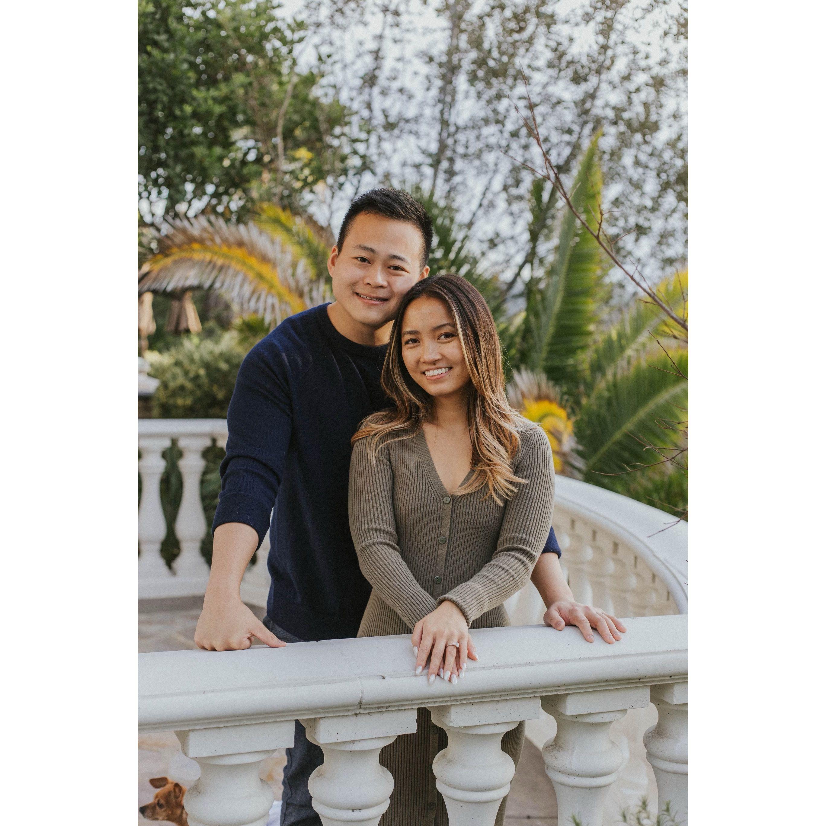 A surprise engagement photoshoot at Nancy's parents' home