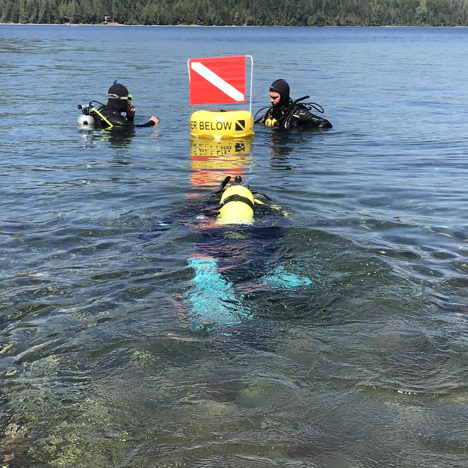 Scuba diving Lake McDonald in Glacier Park 2023