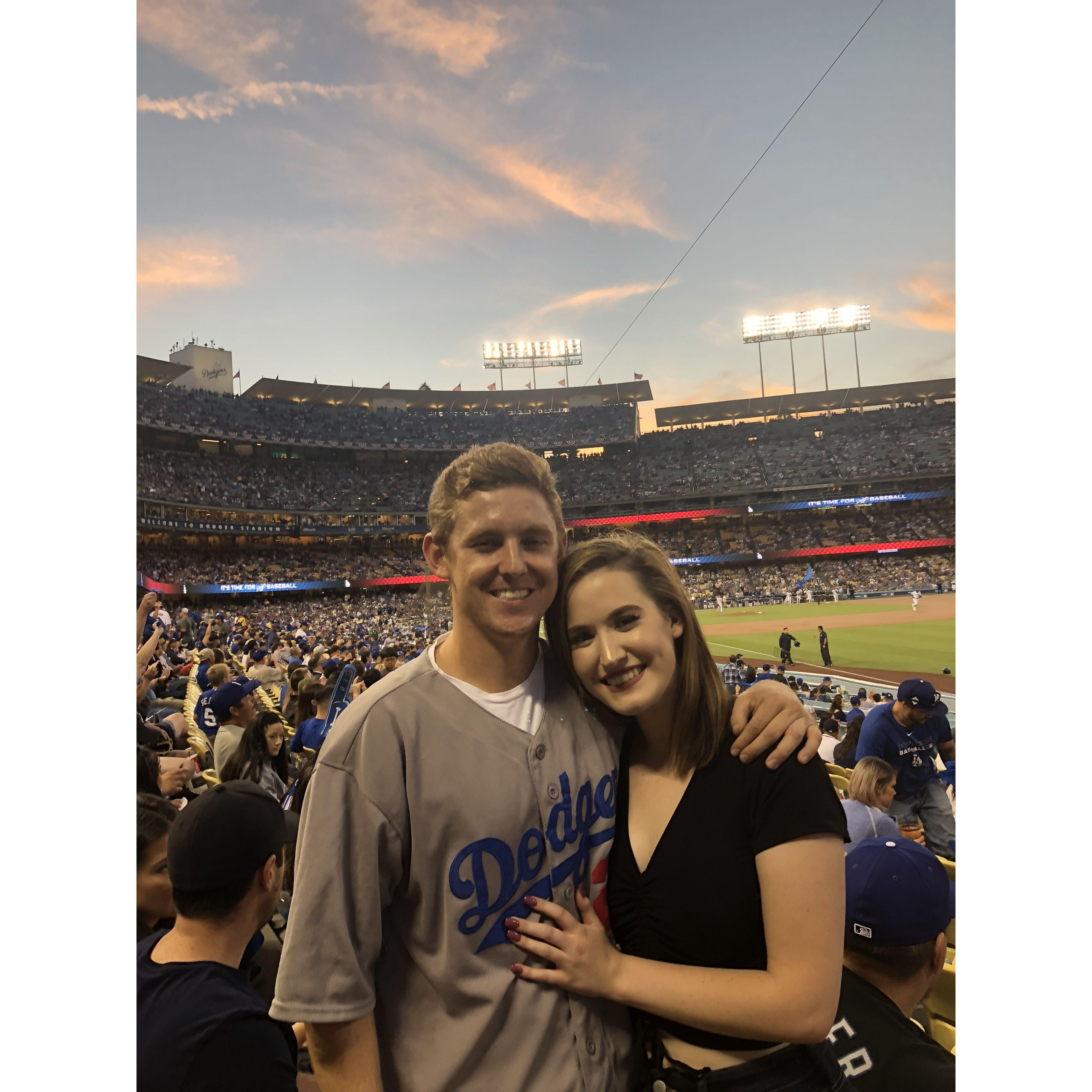 Our first of many Dodgers games (2018)