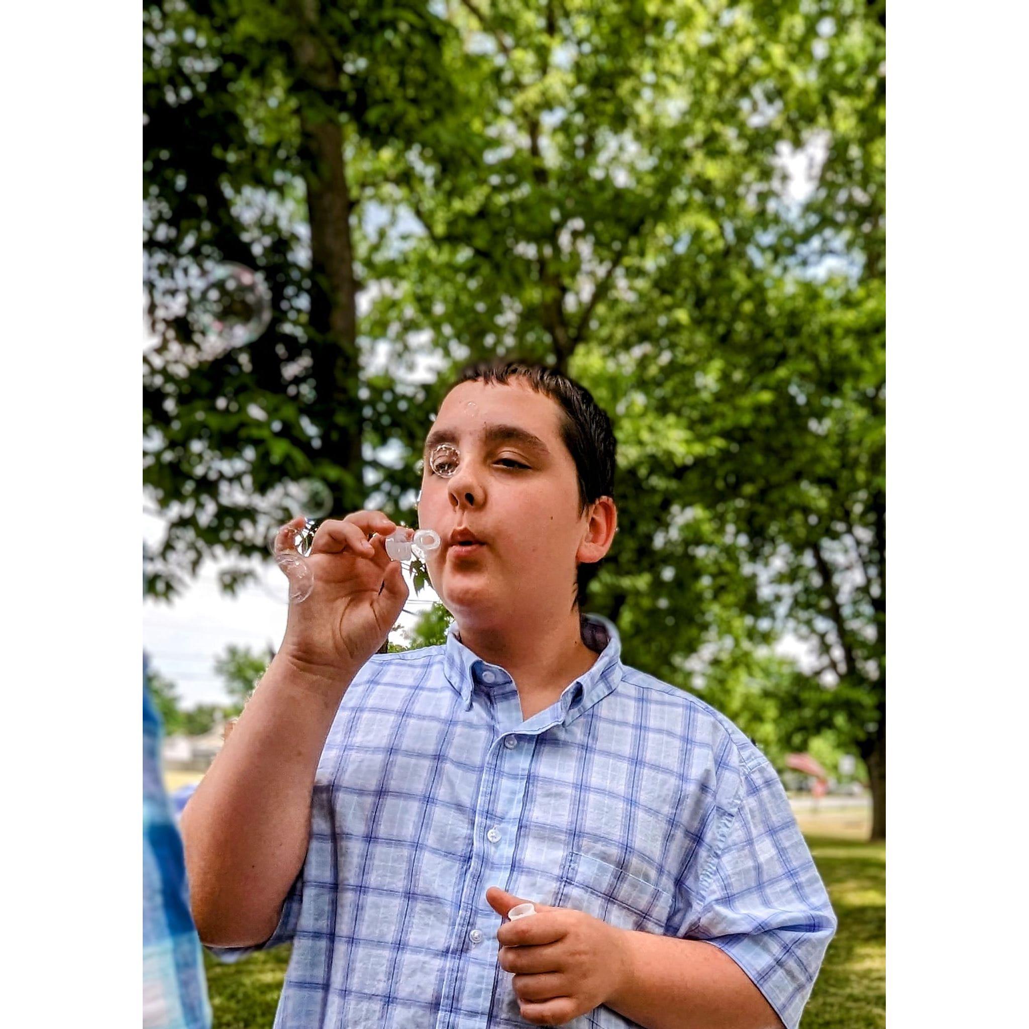 Jett at his Mam's wedding