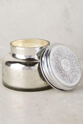 Giant Capri Blue Mercury Glass Candle from Anthropologie