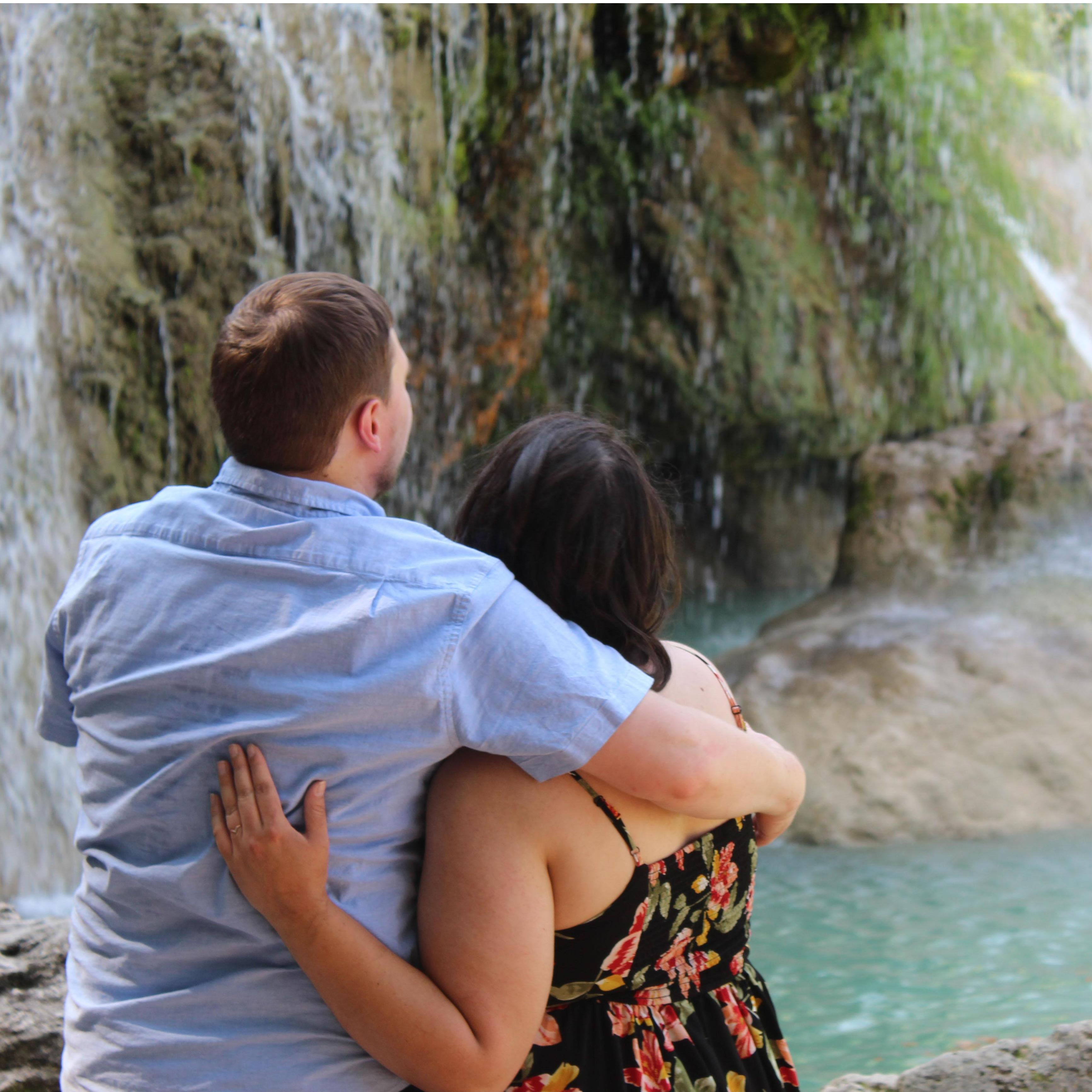 Engagement Photo at Turner Falls Oklahoma.