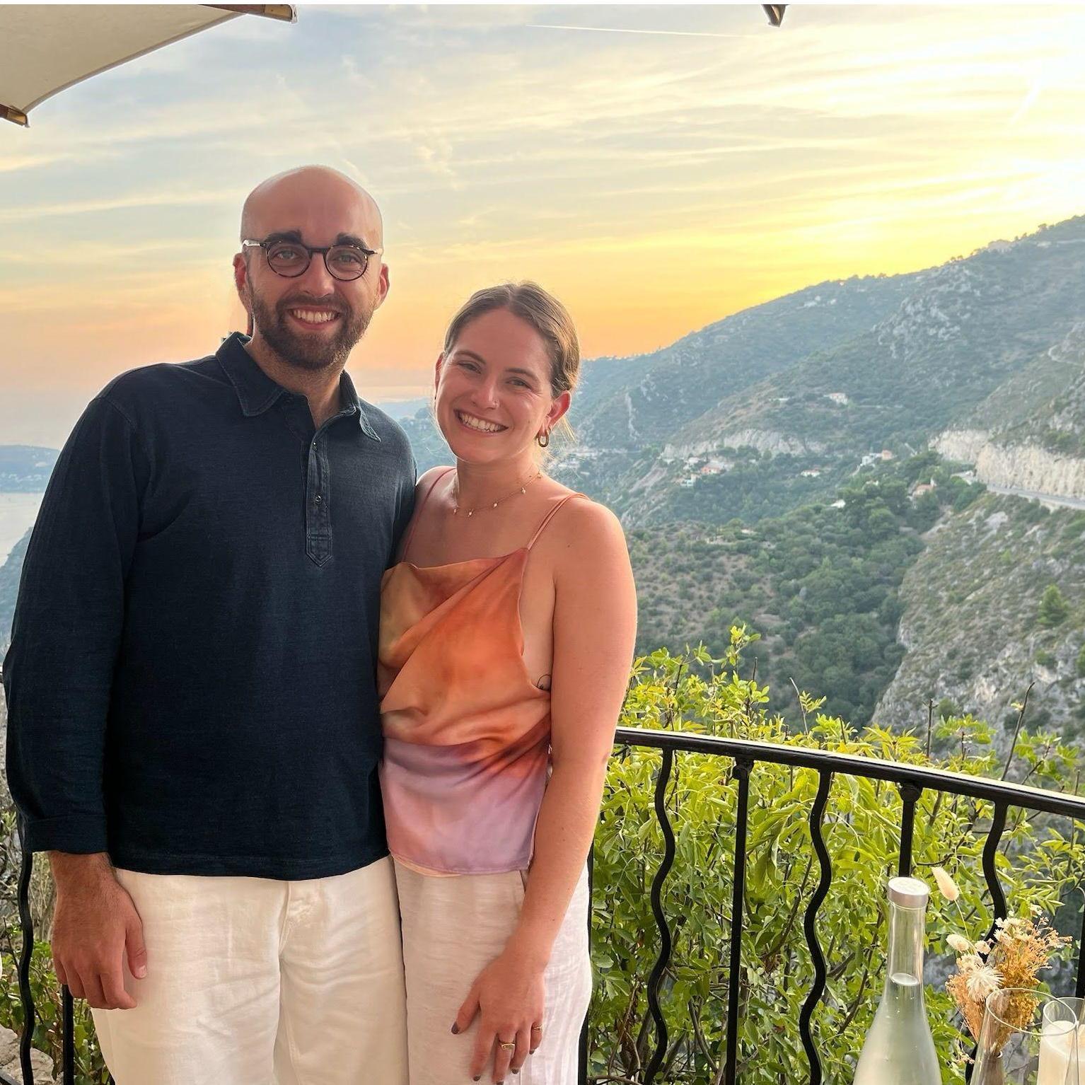 We love traveling together! Here we are on our first international trip to France, in Eze.