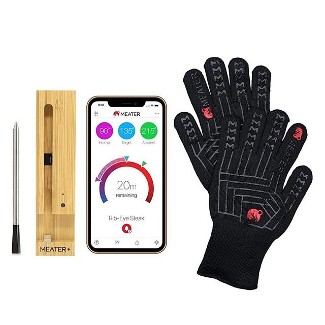 The Grillmaster Bundle | BBQ Mitts with MEATER Plus 165ft Wireless Bluetooth Meat Thermometer