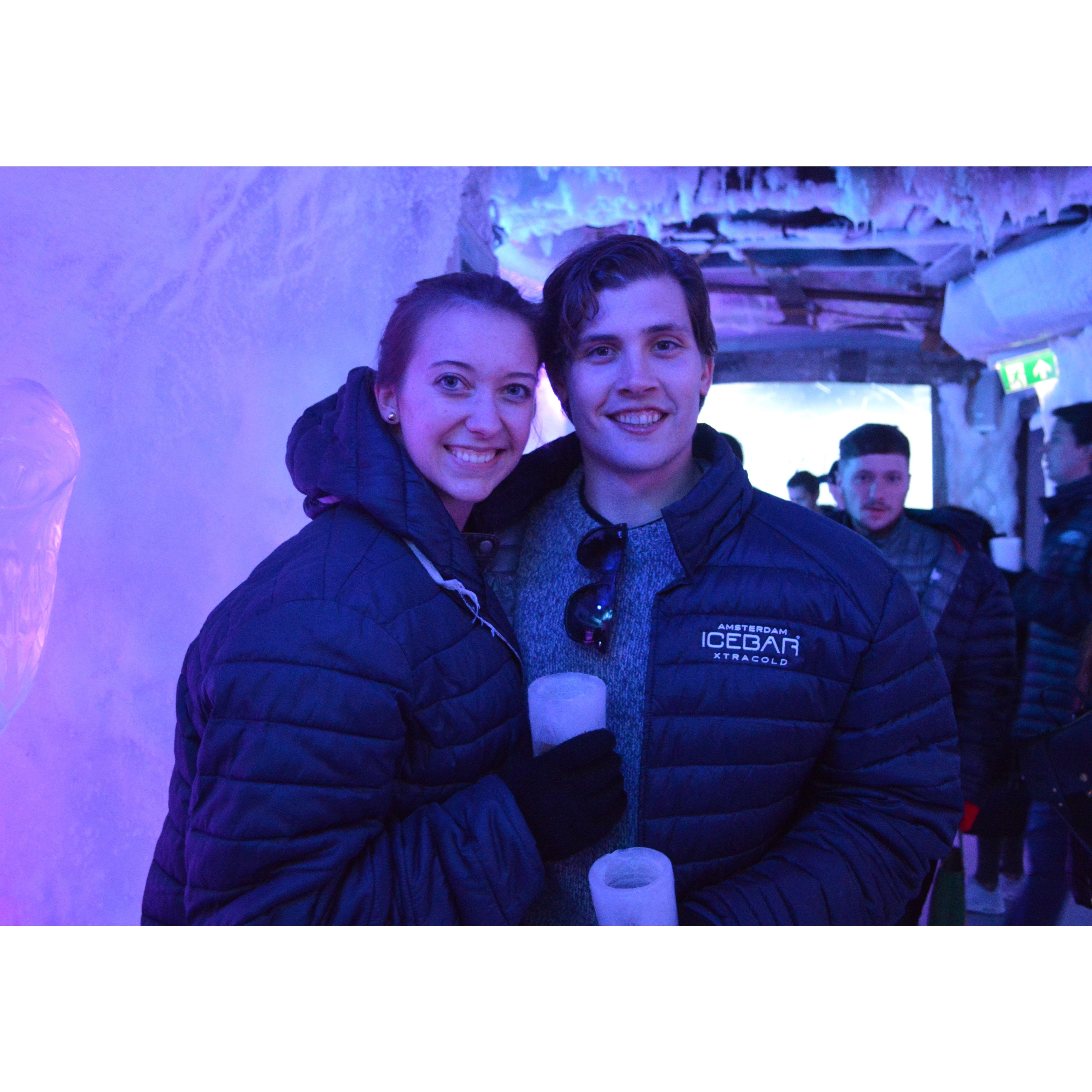 Nick visited The Netherlands for two weeks while Audrey was working abroad in 2017. This was at the Ice Bar in Amsterdam!