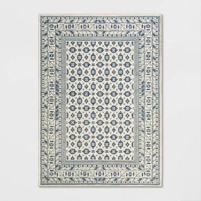 5'X7' Indoor/Outdoor Floral Woven Area Rug Ivory - Threshold™