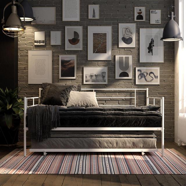 Ikey Full / Double Steel Daybed with Trundle