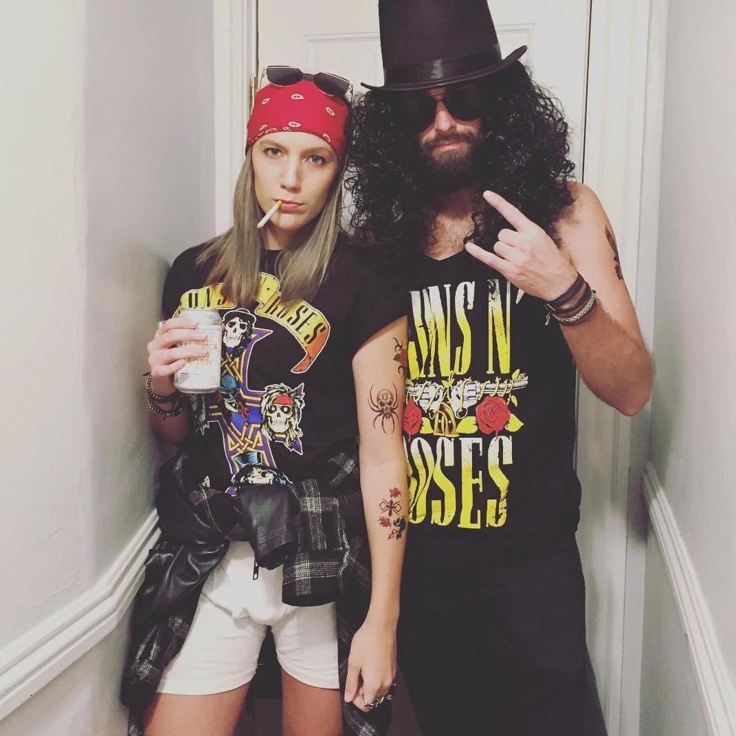 We are starting to get the hang of this couples halloween costume thing... Axel & Slash. (2018)
