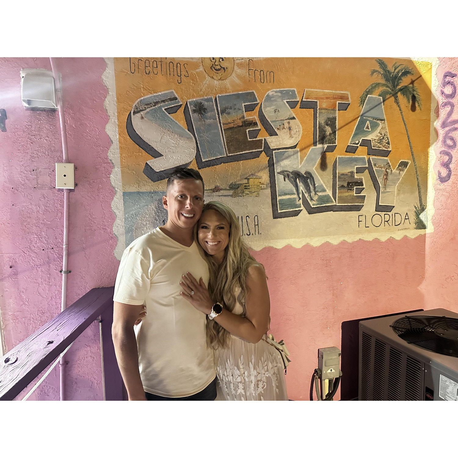 Night in Siesta Key after our engagement pictures: February 2024