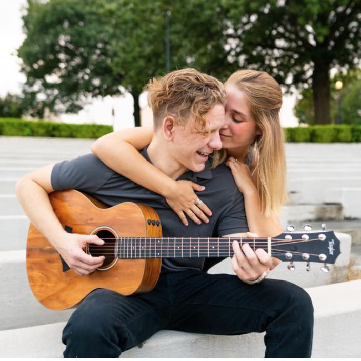 Engagement photo favorite! This was taken by Joshua Sagar Photography at the University of Arkansas's Greek Amphitheater!