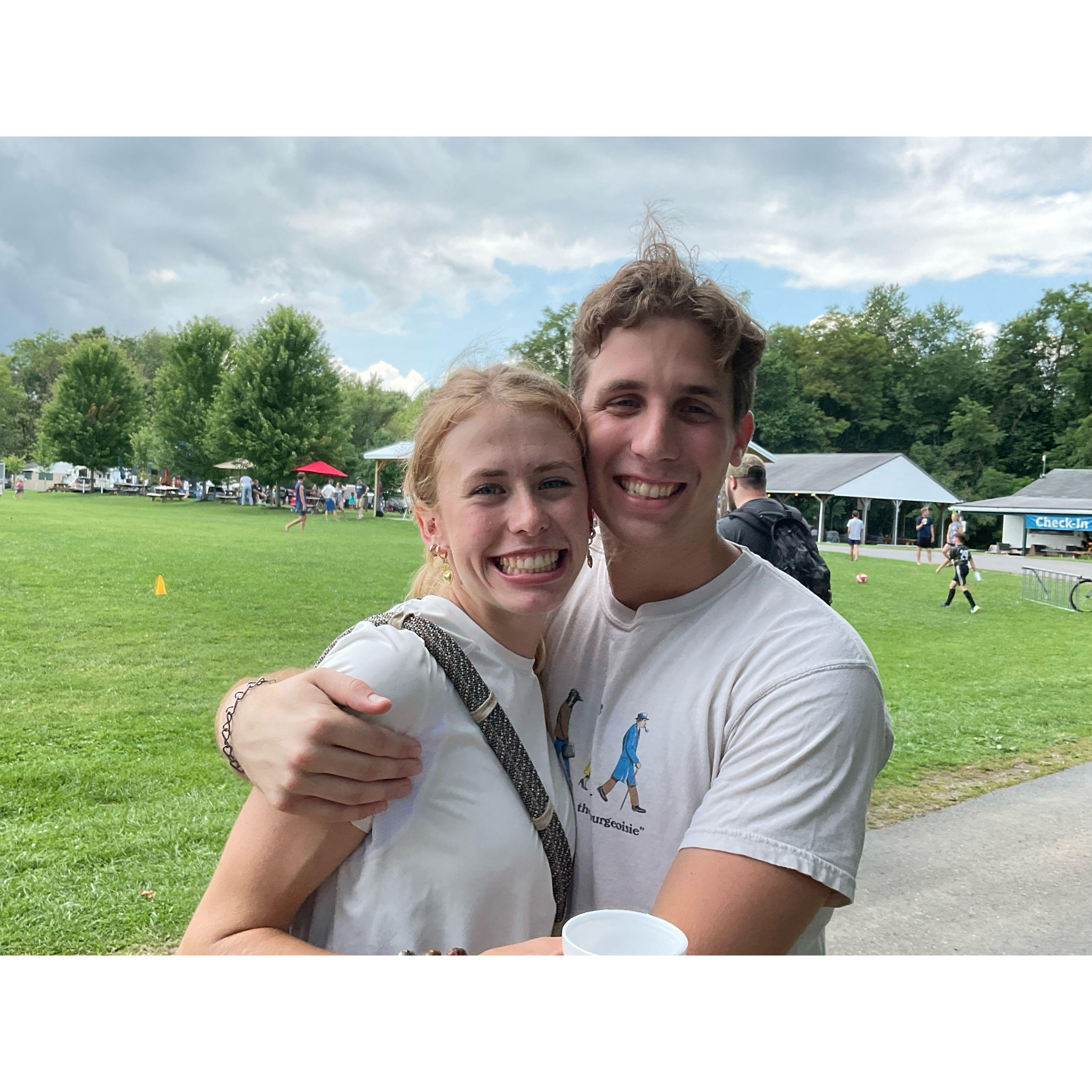 Our first summer back at CFL after dating for almost a year!