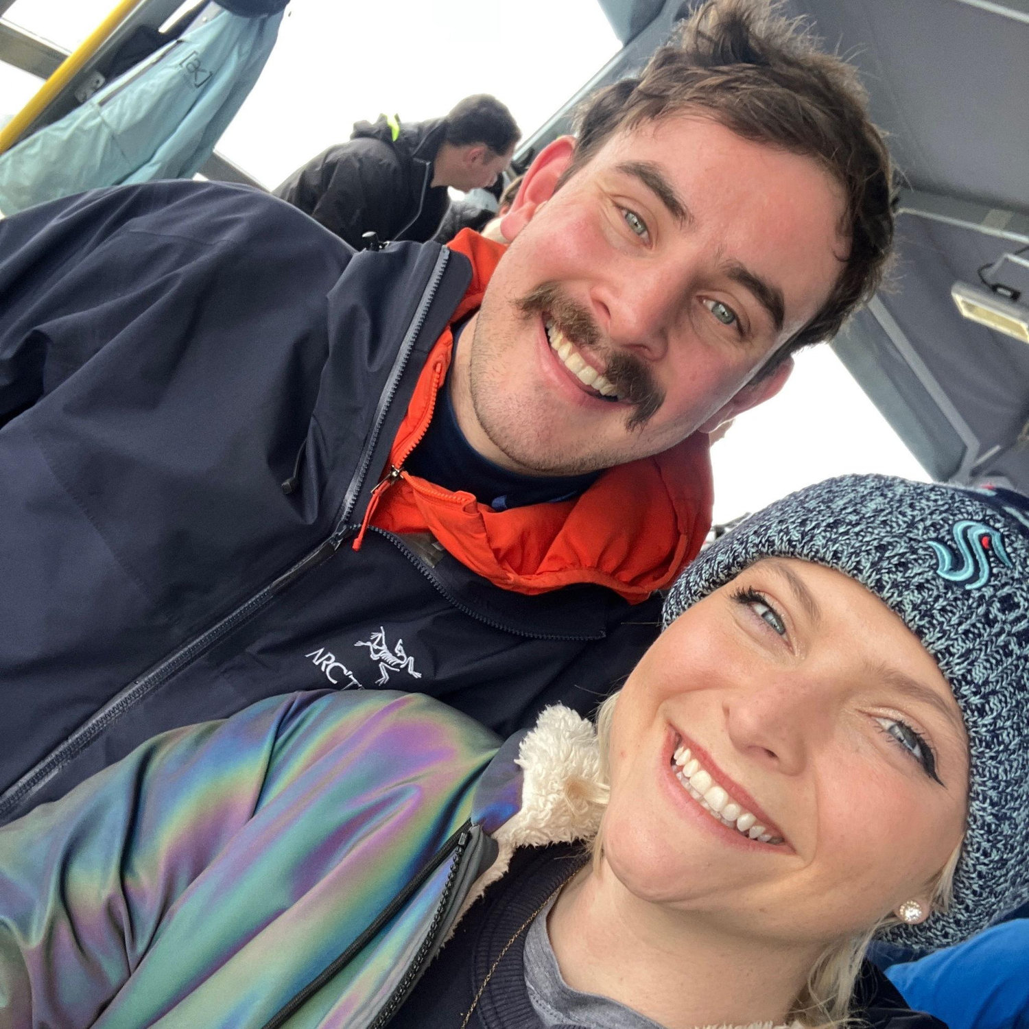Our first photo together on the ski trip we met.