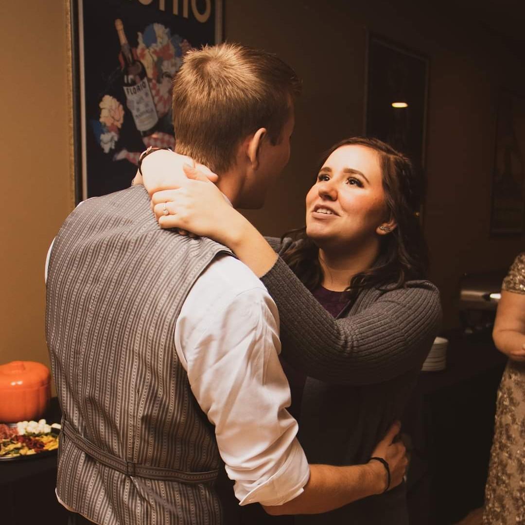 The first wedding we attended together just so happened to be the sister of the groom's wedding!