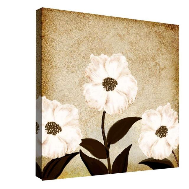16" x 16" Mocha Flower Decorative Wall Art - PTM Images