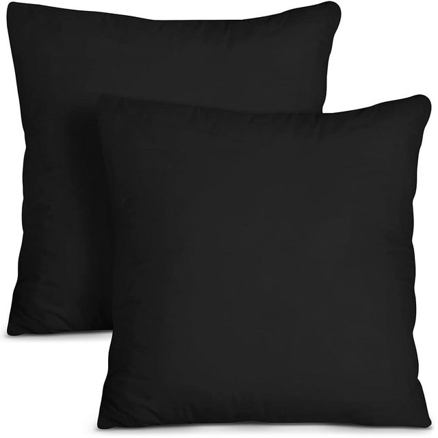 Utopia Bedding Throw Pillows Insert (Pack of 2, Black) - 20 x 20 Inches Bed and Couch Pillows - Indoor Decorative Pillows