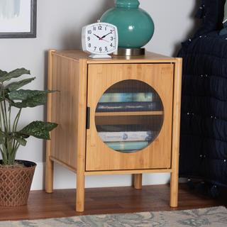 Naresh Mid-Century Modern 1-Door End Table