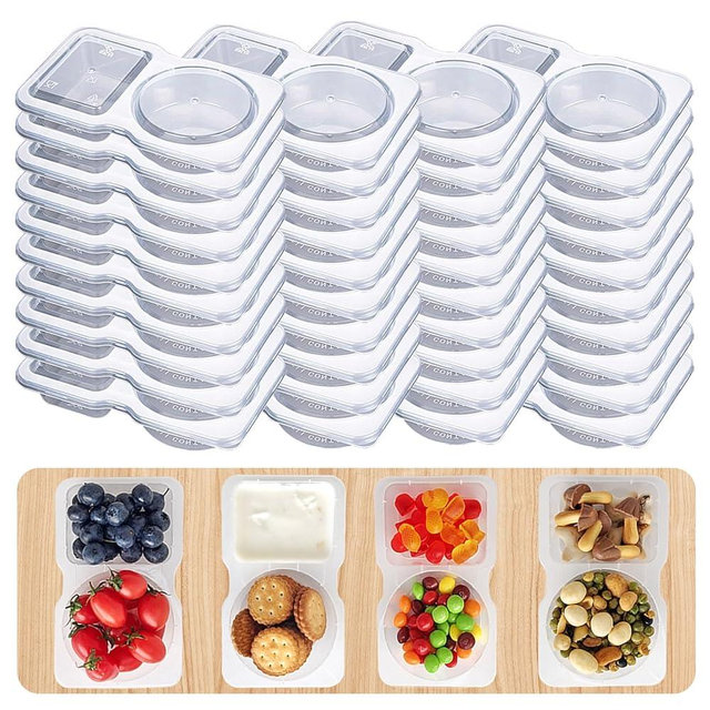 40Set Snack Containers,Reusable Snack Containers with Lids,Snack Pack Containers for Portion Control and Meal Prep Lunch Containers for School Office Travel