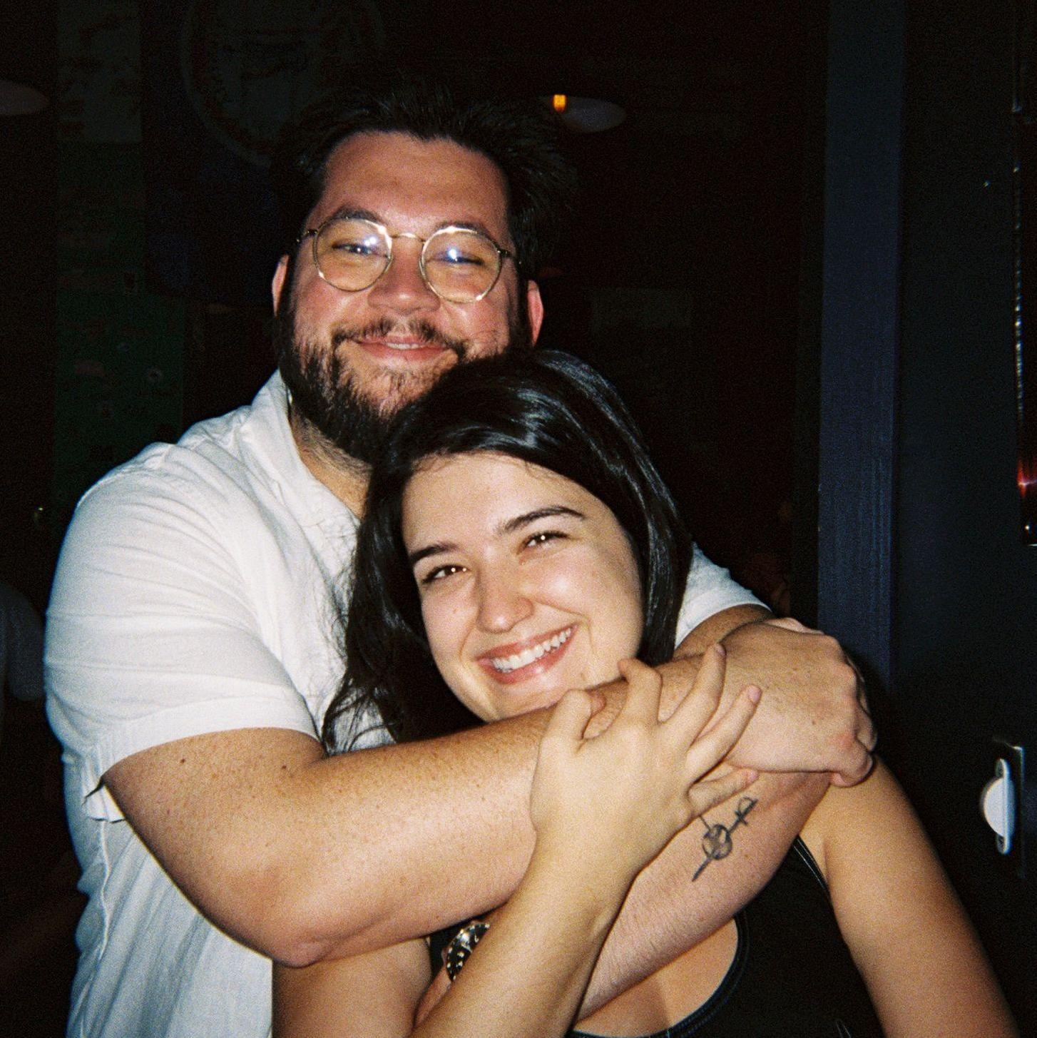 Our friend took this photo of us at one of our favorite bars in DC - Last Call.