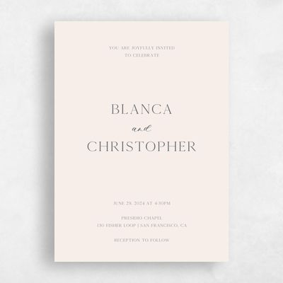 Multi-Colored Wedding Invitation - Gendron Portrait