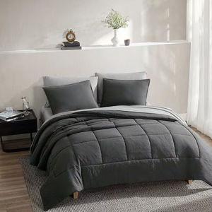 UGG Devon Reversible Quilted Charcoal King Comforter Mini Set