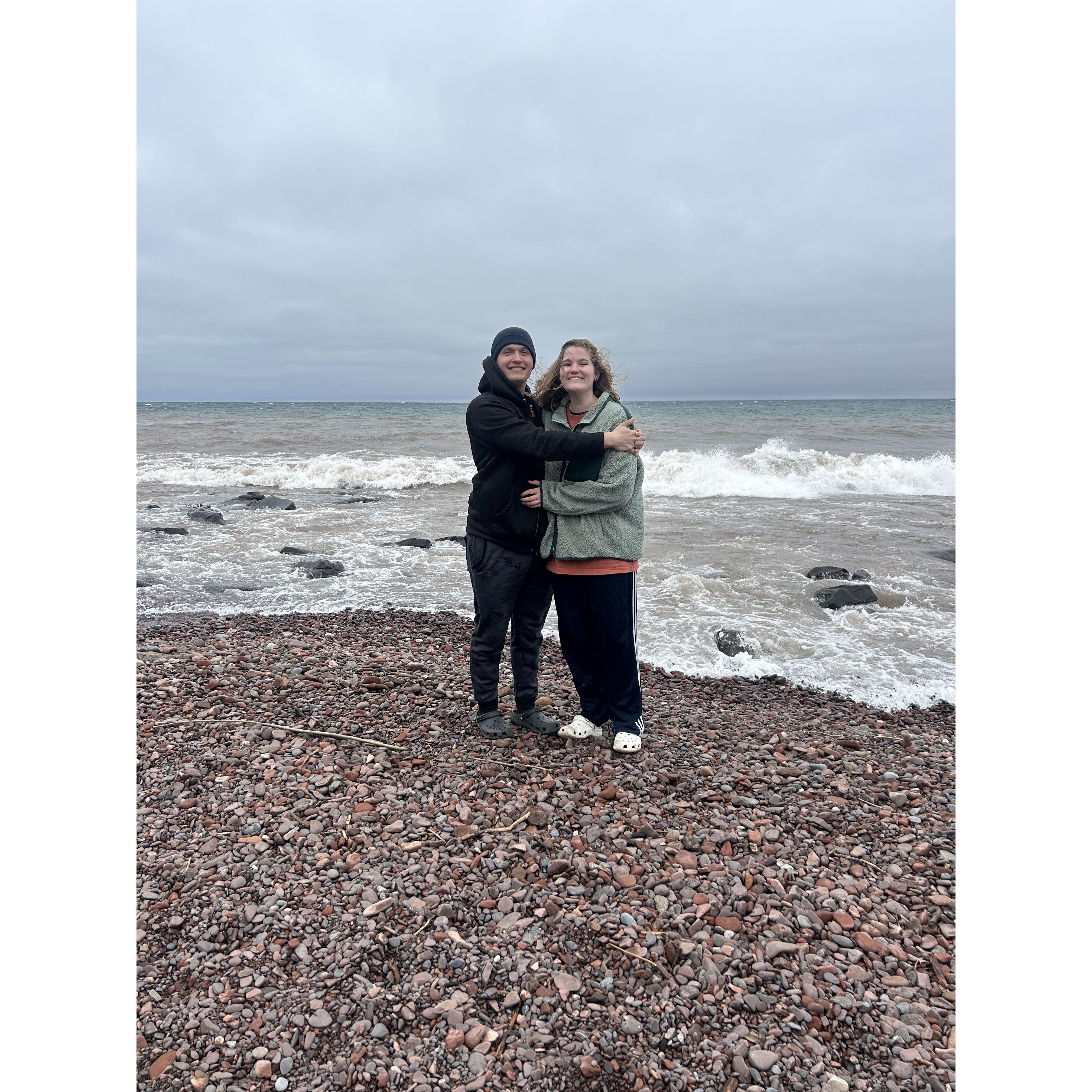 Lake Superior day trip up to Finland Minnesota with school friends