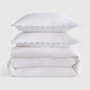 MIST Classic Organic Percale Duvet Cover Set - Full/Queen