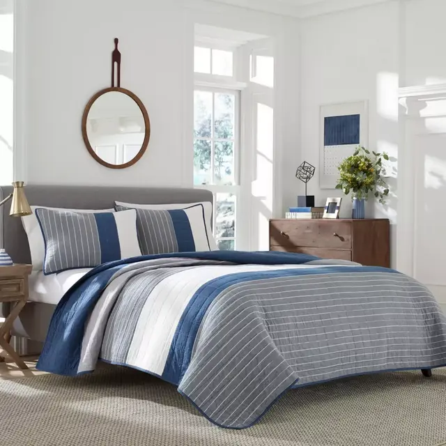 Nautica® Swale Full/Queen Quilt in Blue